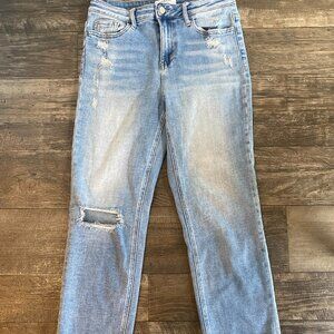 Womens distressed light wash Leveret Jeans